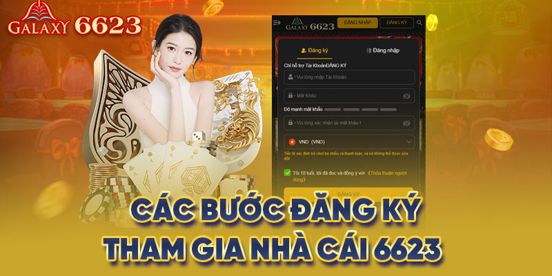 Các bước đăng ký tham gia nhà cái 6623 uy tín